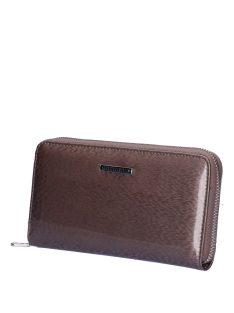 Gregorio PT-119 szürke lakk bőr nagy női pénztárca