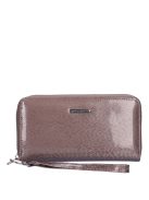 Gregorio PT-119 szürke lakk bőr nagy női pénztárca