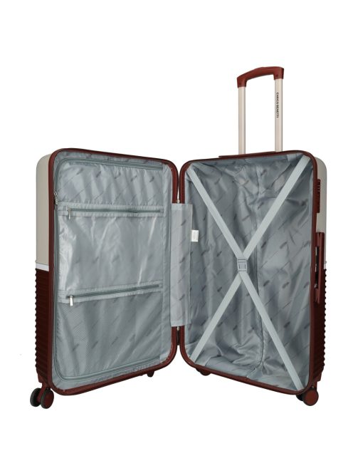 Enrico Benetti Princetown bordó-rózsaszín 4 kerekű nagy bőrönd