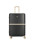 Enrico Benetti Princetown fekete-bézs 4 kerekű nagy bőrönd