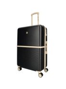 Enrico Benetti Princetown fekete-bézs 4 kerekű nagy bőrönd