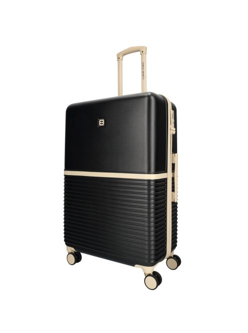 Enrico Benetti Princetown fekete-bézs 4 kerekű nagy bőrönd