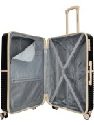 Enrico Benetti Princetown fekete-bézs 4 kerekű nagy bőrönd