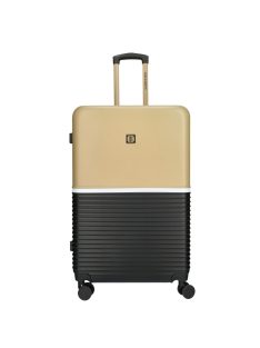   Enrico Benetti Princetown fekete-bézs 4 kerekű nagy bőrönd