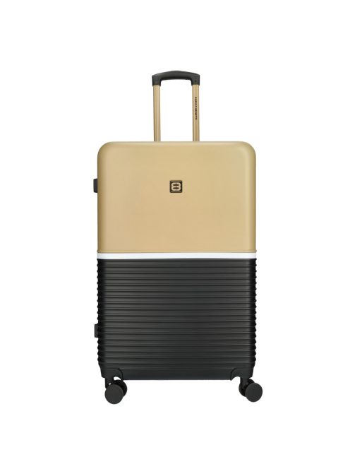 Enrico Benetti Princetown fekete-bézs 4 kerekű nagy bőrönd