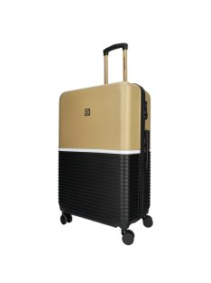   Enrico Benetti Princetown fekete-bézs 4 kerekű nagy bőrönd