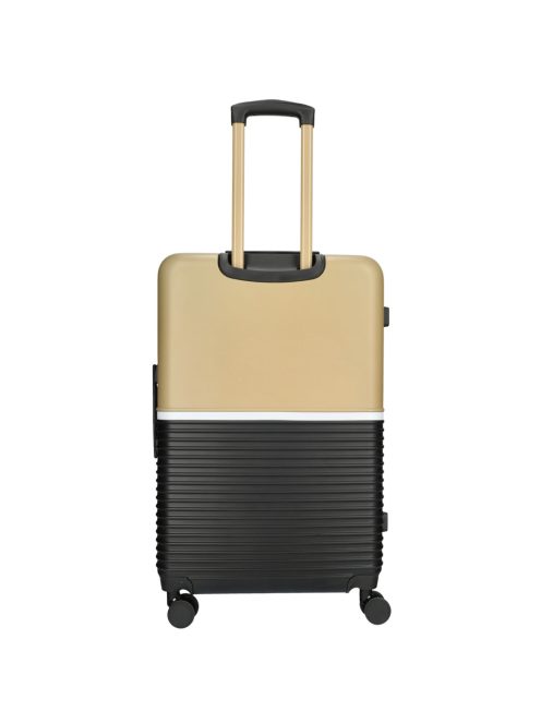 Enrico Benetti Princetown fekete-bézs 4 kerekű nagy bőrönd