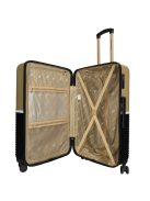 Enrico Benetti Princetown fekete-bézs 4 kerekű nagy bőrönd