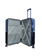 Enrico Benetti Princetown kék 4 kerekű nagy bőrönd