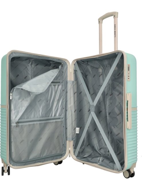 Enrico Benetti Princetown menta-bézs 4 kerekű nagy bőrönd