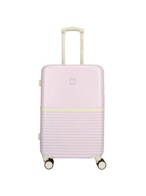 Enrico Benetti Princetown lila-bézs 4 kerekű közepes bőrönd