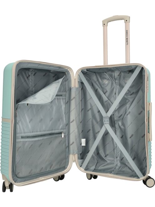 Enrico Benetti Princetown menta-bézs 4 kerekű közepes bőrönd