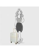 Enrico Benetti Princetown bézs 4 kerekű kabinbőrönd