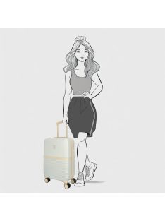 Enrico Benetti Princetown bézs 4 kerekű kabinbőrönd