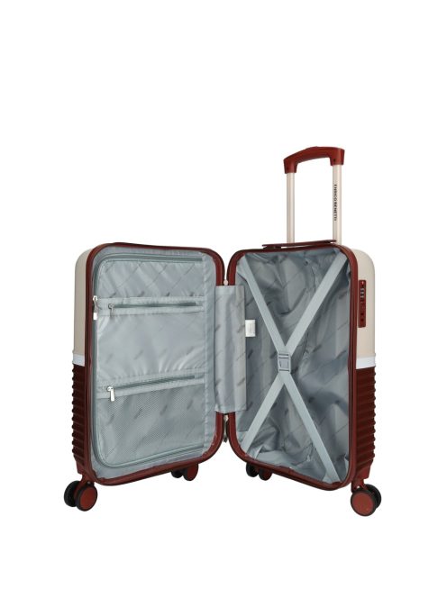 Enrico Benetti Princetown bordó-rózsaszín 4 kerekű kabinbőrönd