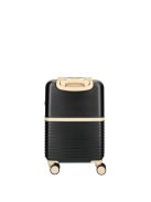Enrico Benetti Princetown fekete-bézs 4 kerekű kabinbőrönd