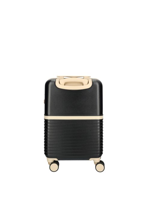 Enrico Benetti Princetown fekete-bézs 4 kerekű kabinbőrönd