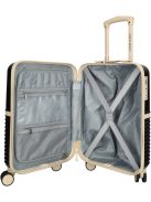 Enrico Benetti Princetown fekete-bézs 4 kerekű kabinbőrönd