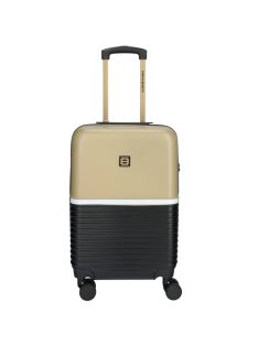   Enrico Benetti Princetown fekete-bézs 4 kerekű kabinbőrönd