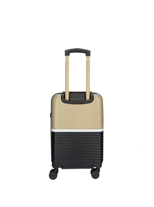 Enrico Benetti Princetown fekete-bézs 4 kerekű kabinbőrönd