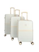 Enrico Benetti Princetown bézs 4 kerekű 3 részes bőrönd szett