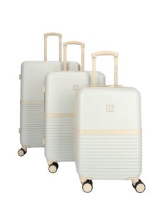   Enrico Benetti Princetown bézs 4 kerekű 3 részes bőrönd szett