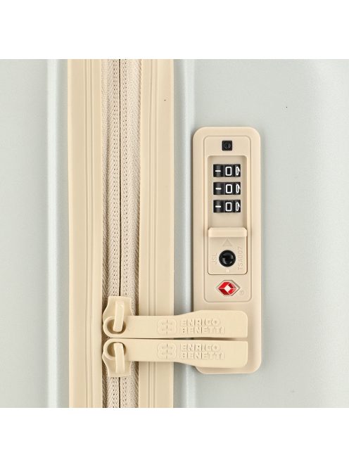 Enrico Benetti Princetown bézs 4 kerekű 3 részes bőrönd szett