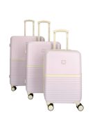 Enrico Benetti Princetown lila-bézs 4 kerekű 3 részes bőrönd szett