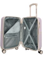 Enrico Benetti Princetown lila-bézs 4 kerekű 3 részes bőrönd szett