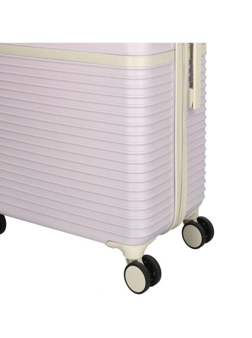 Enrico Benetti Princetown lila-bézs 4 kerekű 3 részes bőrönd szett