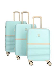   Enrico Benetti Princetown menta-bézs 4 kerekű 3 részes bőrönd szett