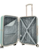 Enrico Benetti Princetown menta-bézs 4 kerekű 3 részes bőrönd szett