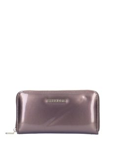 Gregorio SH-119 szürke lakk bőr nagy női pénztárca