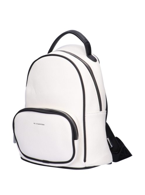 Silvia Rosa SR8026 fehér-fekete női hátizsák