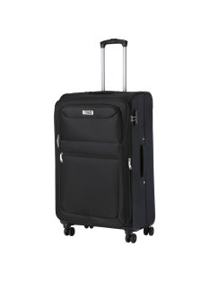   TravelZ Softspinner fekete 4 kerekű bővíthető nagy bőrönd