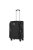 TravelZ Softspinner fekete 4 kerekű bővíthető közepes bőrönd