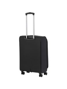   TravelZ Softspinner fekete 4 kerekű bővíthető közepes bőrönd