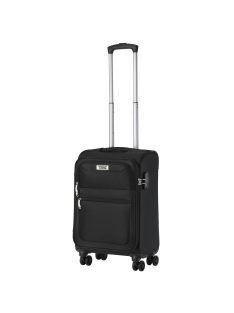 TravelZ Softspinner fekete 4 kerekű kabinbőrönd
