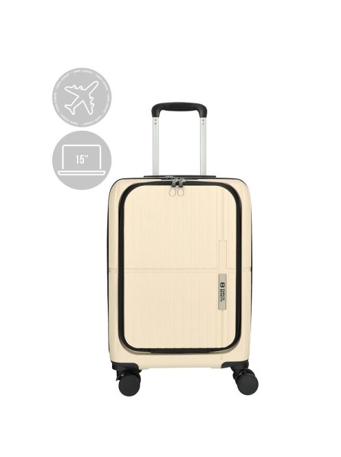 Enrico Benetti Tokyo bézs 4 kerekű első zsebes kabinbőrönd