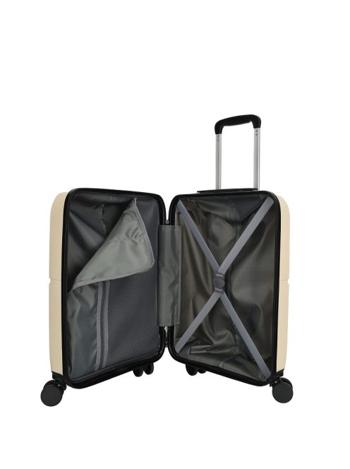 Enrico Benetti Tokyo bézs 4 kerekű első zsebes kabinbőrönd