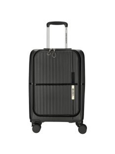   Enrico Benetti Tokyo fekete 4 kerekű első zsebes kabinbőrönd