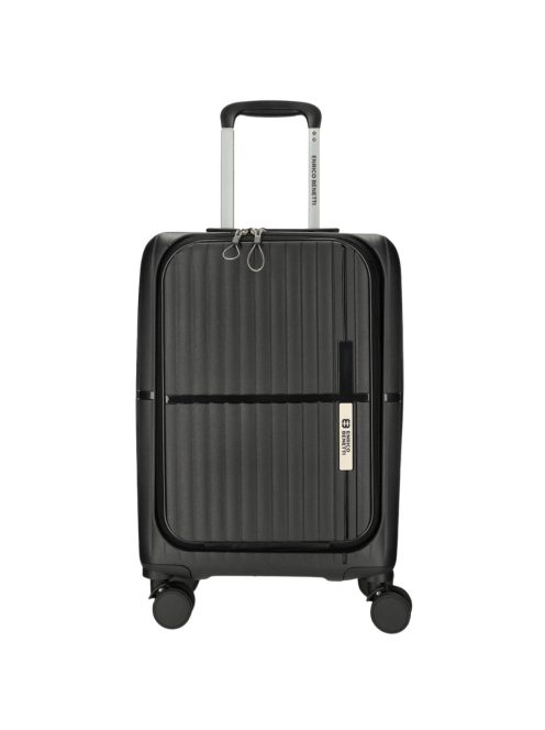 Enrico Benetti Tokyo fekete 4 kerekű első zsebes kabinbőrönd