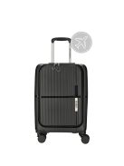 Enrico Benetti Tokyo fekete 4 kerekű első zsebes kabinbőrönd