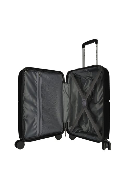 Enrico Benetti Tokyo fekete 4 kerekű első zsebes kabinbőrönd