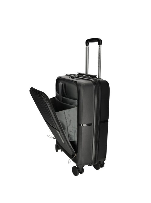 Enrico Benetti Tokyo fekete 4 kerekű első zsebes kabinbőrönd