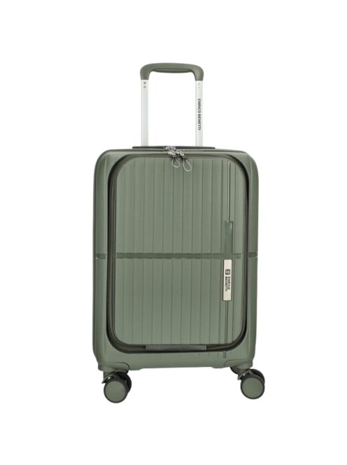 Enrico Benetti Tokyo zöld 4 kerekű első zsebes kabinbőrönd