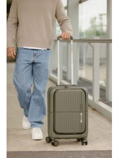   Enrico Benetti Tokyo zöld 4 kerekű első zsebes kabinbőrönd