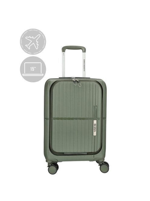 Enrico Benetti Tokyo zöld 4 kerekű első zsebes kabinbőrönd