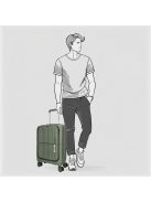 Enrico Benetti Tokyo zöld 4 kerekű első zsebes kabinbőrönd