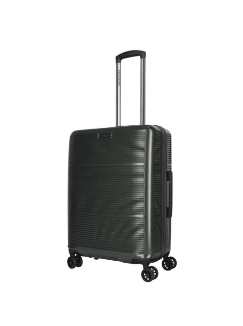 Enrico Benetti Toronto antracit 4 kerekű közepes bőrönd